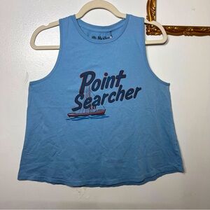Point Searcher Mollusk Tee XS New With Tags Blue Sleeveless 100% Cotton Surfer
